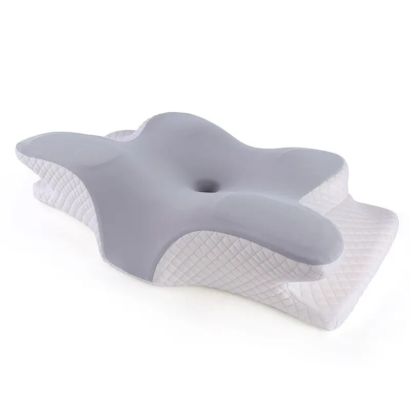 Memory Foam Orthopedic Pillow Neck Pain - หมอนเมมโมรี่โฟมรูปทรงผีเสื้อ ช่วยผ่อนคลาย บรรเทาอาการปวดคอ หมอนรองคอเพื่อสุขภาพ ช่วยให้นอนหลับสบาย
