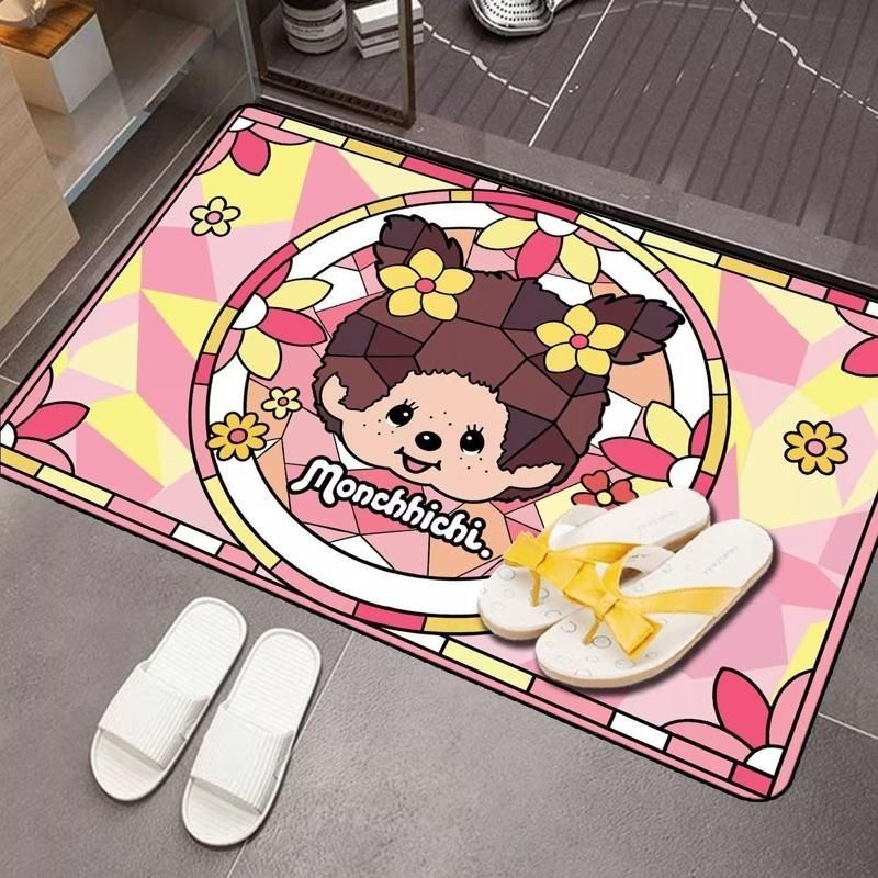 Quick Dry Diatomite Bath Mat - พรมเช็ดเท้าไดอะตอมไมต์ลายการ์ตูน Monchhichi ดูดซับน้ำได้ดี แห้งเร็ว กันลื่น สำหรับใช้ในห้องน้ำ