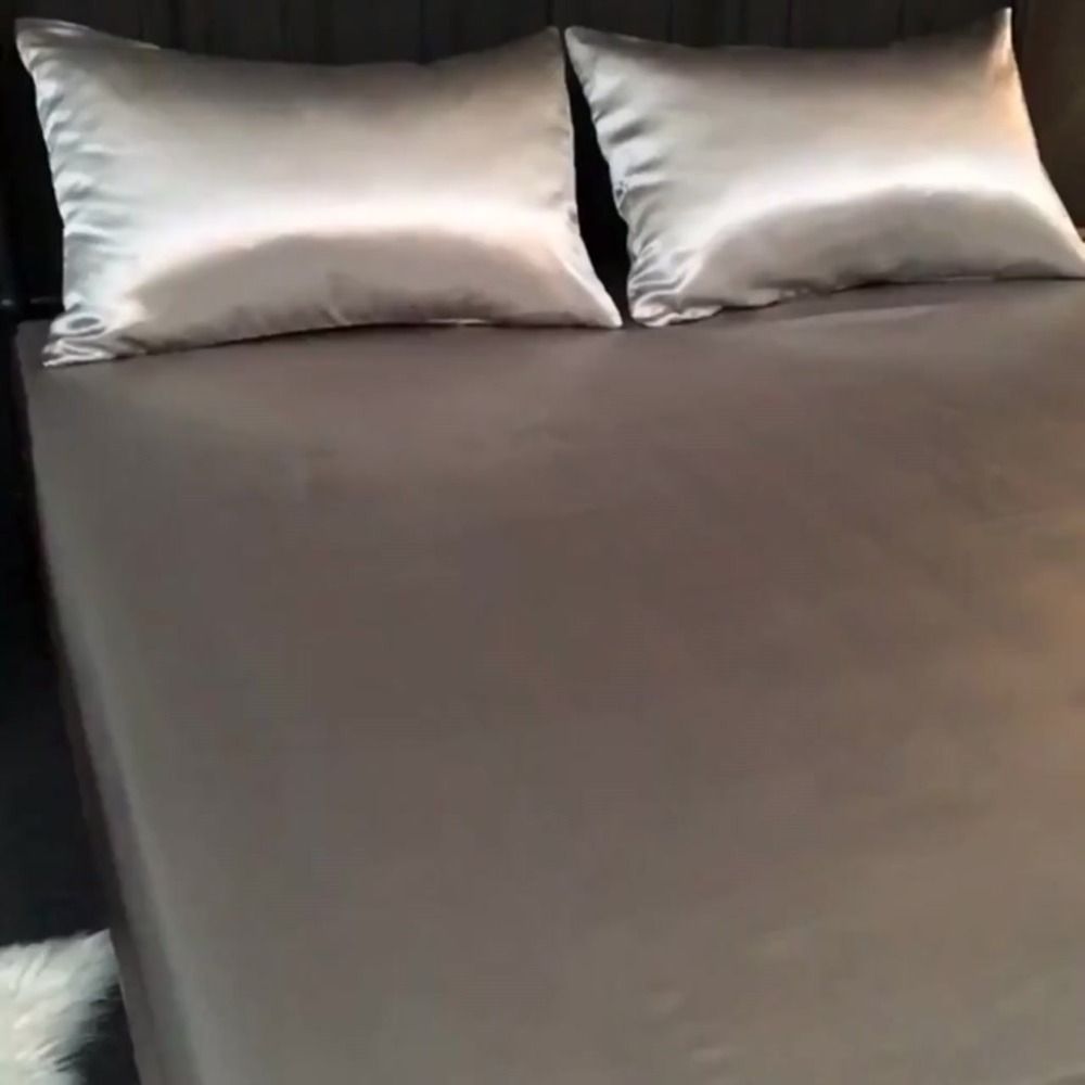 Waterproof Mattress Protector Breathable - ผ้าคลุมเตียงกันน้ำ ผ้าคลุมที่นอนกันฝุ่น ผ้าซาตินไหม แผ่นรองที่นอนสีพื้น ระบายอากาศได้ดี แผ่นป้องกันที่นอนสำหรับโรงแรม
