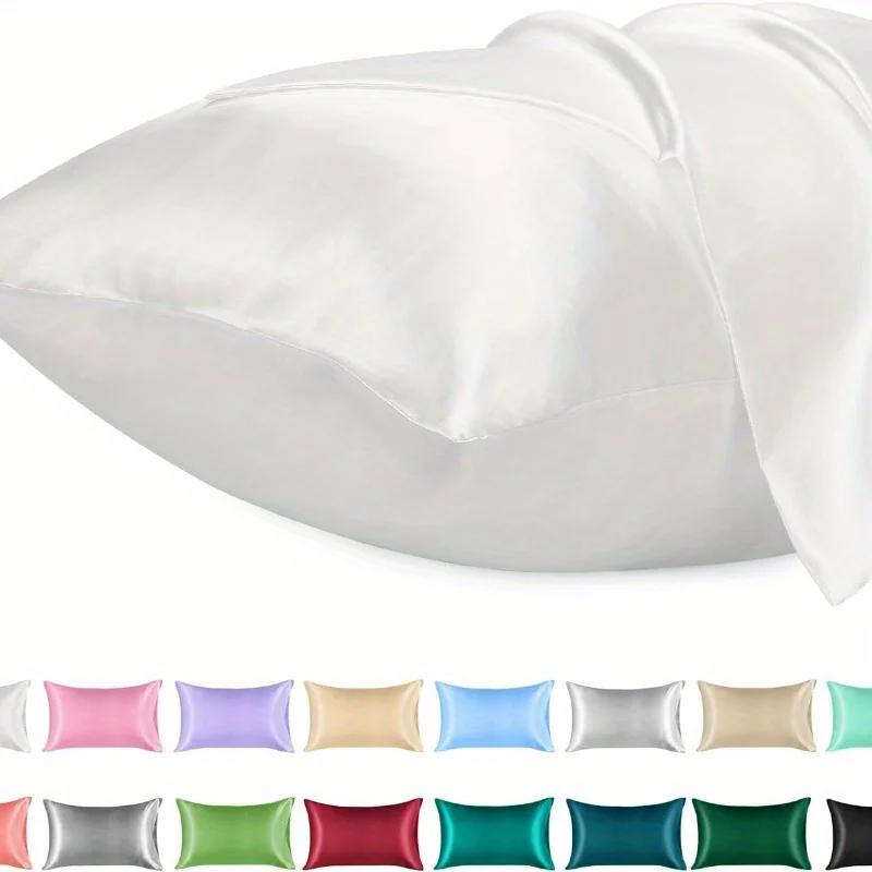 Satin Silk Pillowcase Hair Skin - ปลอกหมอนซาติน 1 ชิ้นสําหรับผมคล้ายกับปลอกหมอนผ้าไหมสําหรับผิว ปลอกหมอนเนียนและนุ่ม ของขวัญสําหรับเธอหรือเขา