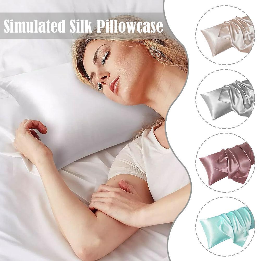 Satin Silk Pillowcase Hair Skin - หรูหราซาตินหมอนสําหรับผมผิวผ้าไหมซาตินปลอกหมอน 51x6 6/76 ซม.ปลอกหมอนชุด Silky หมอนพร้อมซองจดหมายปิด