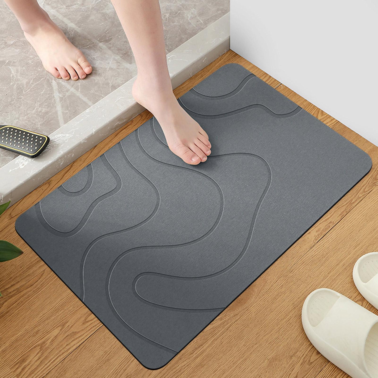 Quick Dry Diatomite Bath Mat - แผ่นรองอาบน้ำหินแห้งเร็ว, แผ่นรองอาบน้ำไดอะตอมไมท์กันลื่น แผ่นรองอาบน้ำหินแห้งเร็วจากดินไดอะตอมไมท์ สำหรับประตูหน้าบ้าน