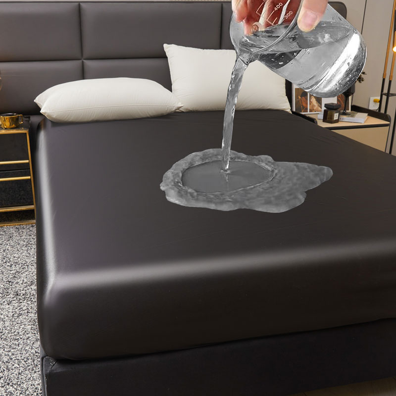 Fitted Bed Sheets Deep Pocket - พรีเมี่ยม 100% กันน้ําที่นอน Protector,Breathable ที่นอน,Cooling Air
