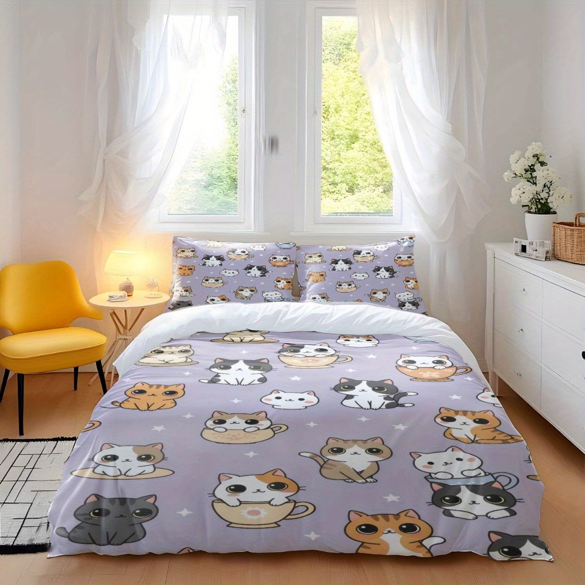 ชุดปลอกผ้านวมนุ่ม 3 ชิ้น ชุดปล - Duvet Cover Sets With Zipper บทวิจารณ์และราคา