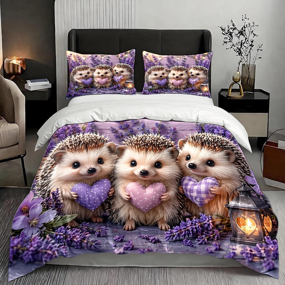 ชุดเครื่องนอนธีมเม่นลาเวนเดอร์ - Duvet Cover Sets With Zipper บทวิจารณ์และราคา