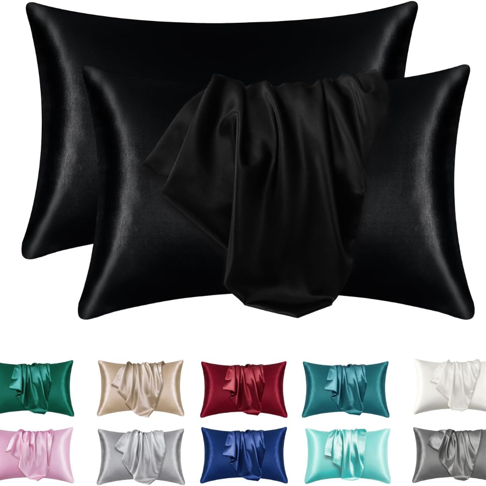 ปลอกหมอนผ้าไหมซาติน 1/2 ชิ้น ส - Satin Silk Pillowcase Hair Skin บทวิจารณ์และราคา