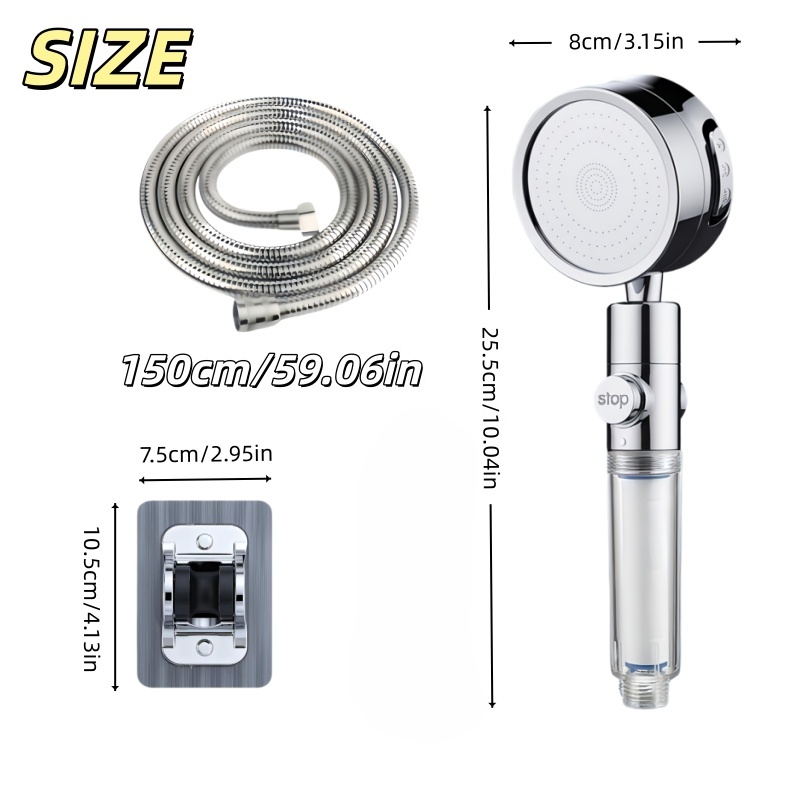 ฝักบัวแรงดันสูงแบบประหยัดน้ำ พ - High Pressure Shower Head Handheld บทวิจารณ์และราคา