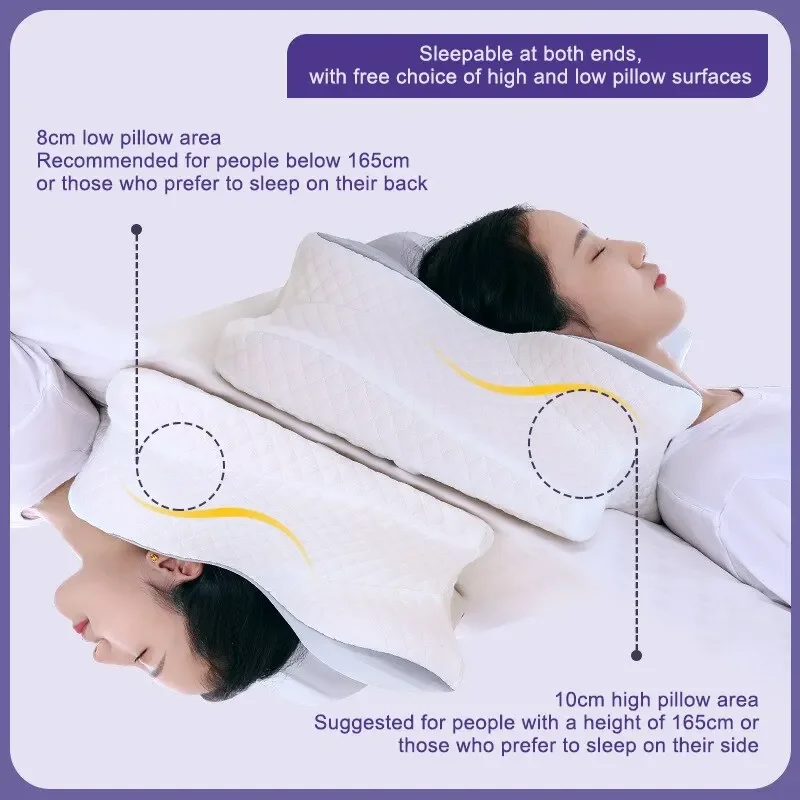 หมอนเมมโมรี่โฟมรูปทรงผีเสื้อ ช - Memory Foam Orthopedic Pillow Neck Pain บทวิจารณ์และราคา