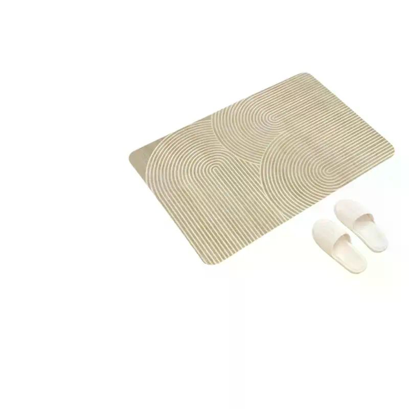 พรมเช็ดเท้าไดอะตอมไมต์ลายทางสี - Quick Dry Diatomite Bath Mat บทวิจารณ์และราคา