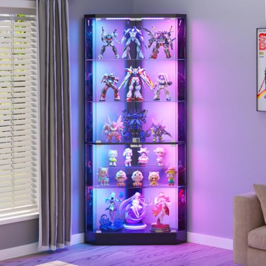 ตู้โชว์มุมพร้อมไฟ RGB และเซ็นเ - Lighting บทวิจารณ์และราคา