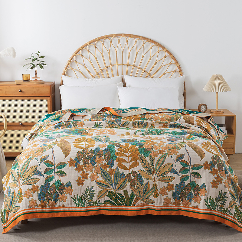 Muslin Gauzeผ้าคลุมเตียงบนเตีย - Muslin Cotton Bedspread บทวิจารณ์และราคา