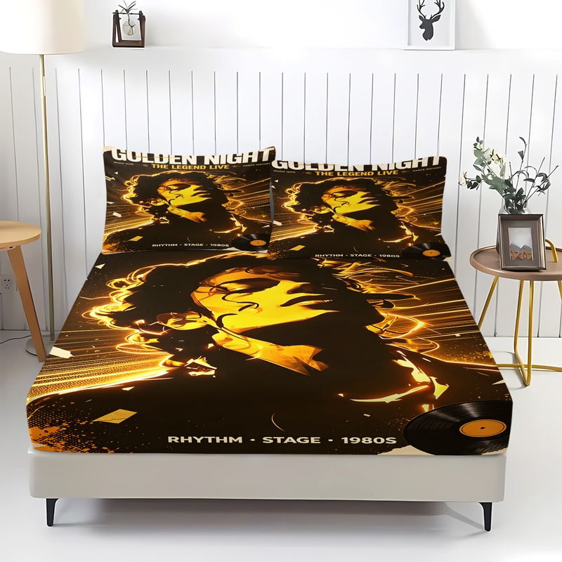 ชุดผ้าปูที่นอนลายไมเคิล แจ็คสั - Fitted Bed Sheets Deep Pocket บทวิจารณ์และราคา