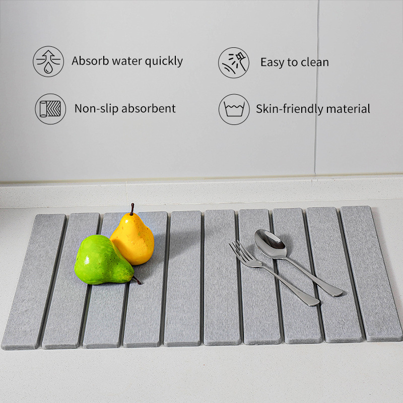 แผ่นรองอาบน้ำไดอะตอมไมต์แบบพับ - Quick Dry Diatomite Bath Mat บทวิจารณ์และราคา