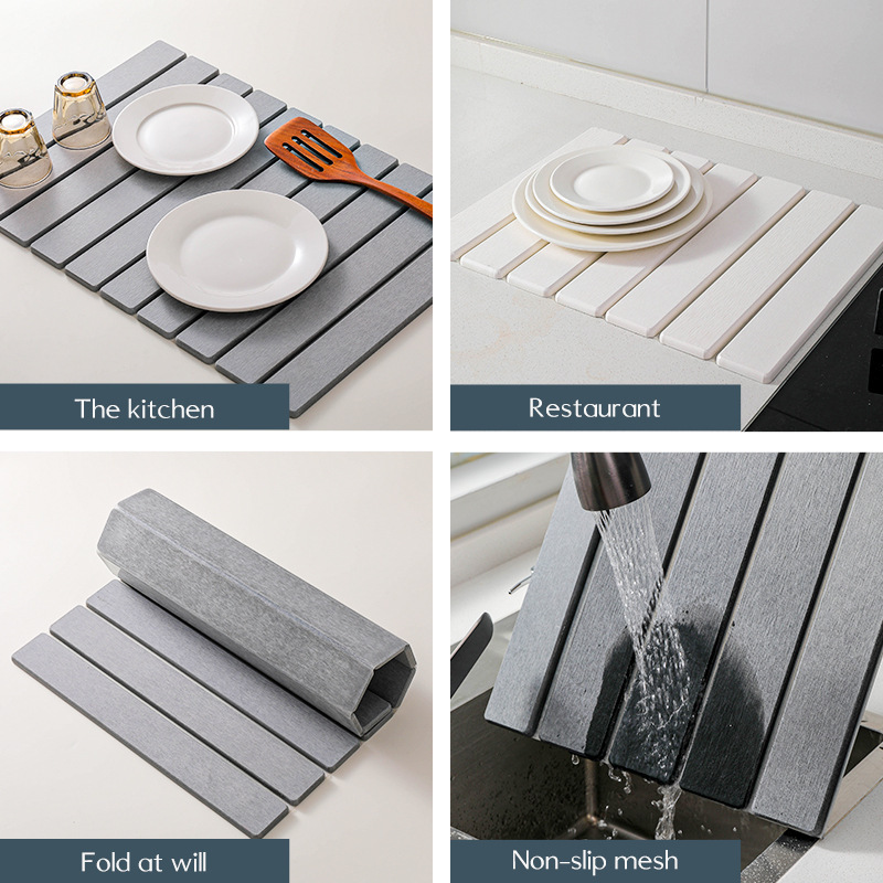แผ่นรองอาบน้ำไดอะตอมไมต์แบบพับ - Quick Dry Diatomite Bath Mat บทวิจารณ์และราคา