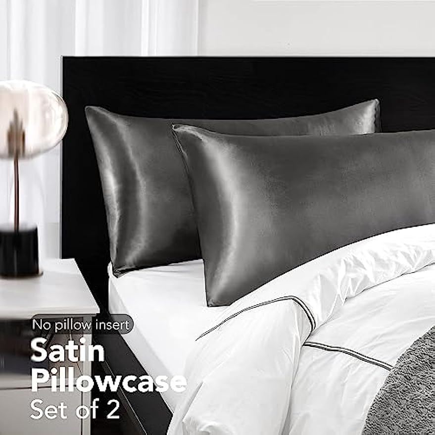 ปลอกหมอนผ้าซาตินไหม 2 ชิ้น สำห - Satin Silk Pillowcase Hair Skin บทวิจารณ์และราคา