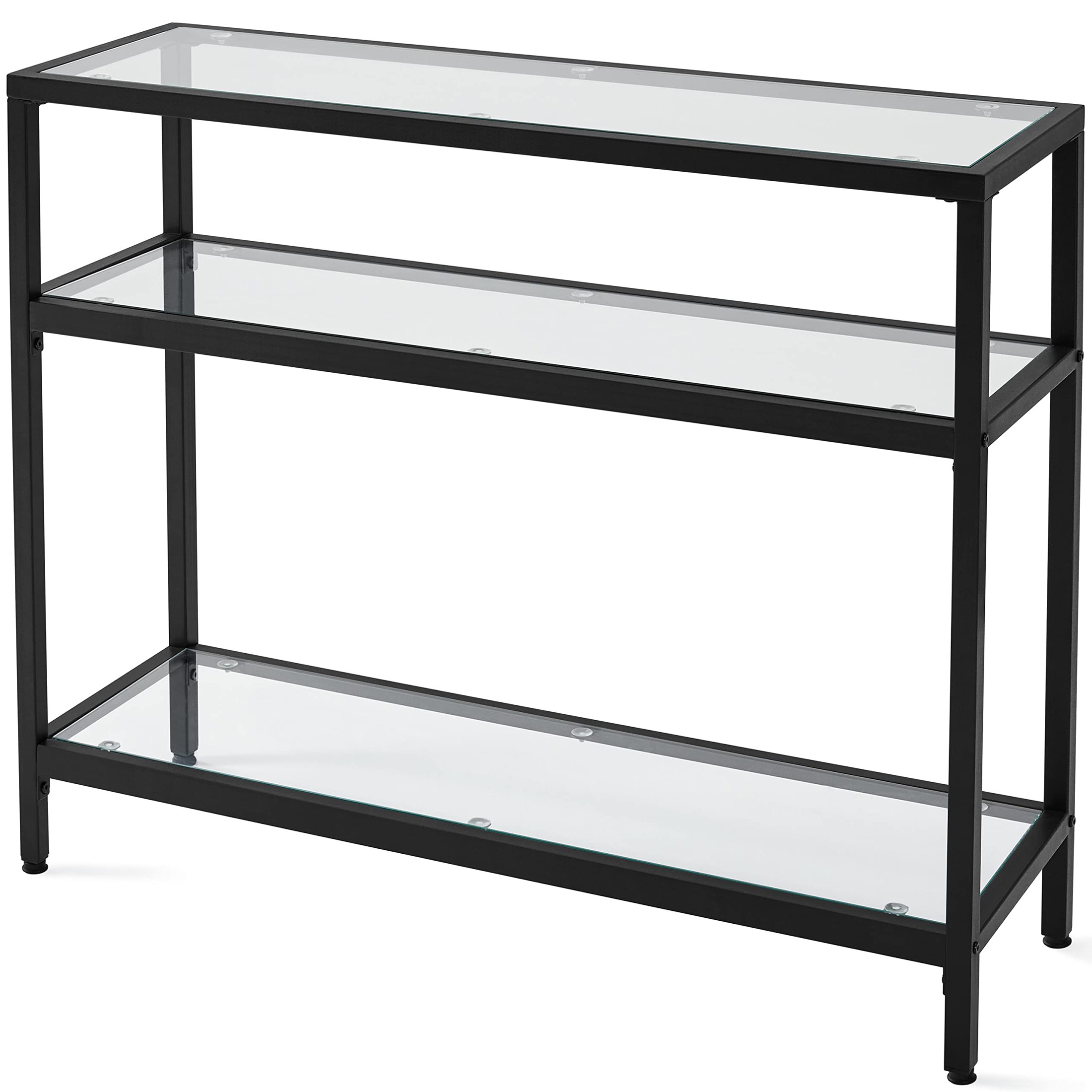 โต๊ะคอนโซล โครงโลหะและกระจกนิร - Storage & Organization บทวิจารณ์และราคา