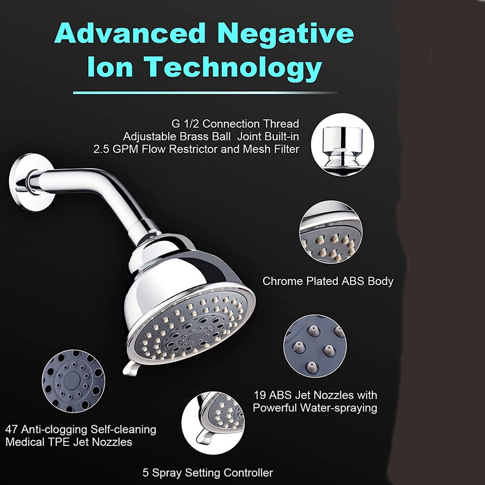 หัวฝักบัวแรงดันสูงแบบมือถือ ปร - High Pressure Shower Head Handheld บทวิจารณ์และราคา