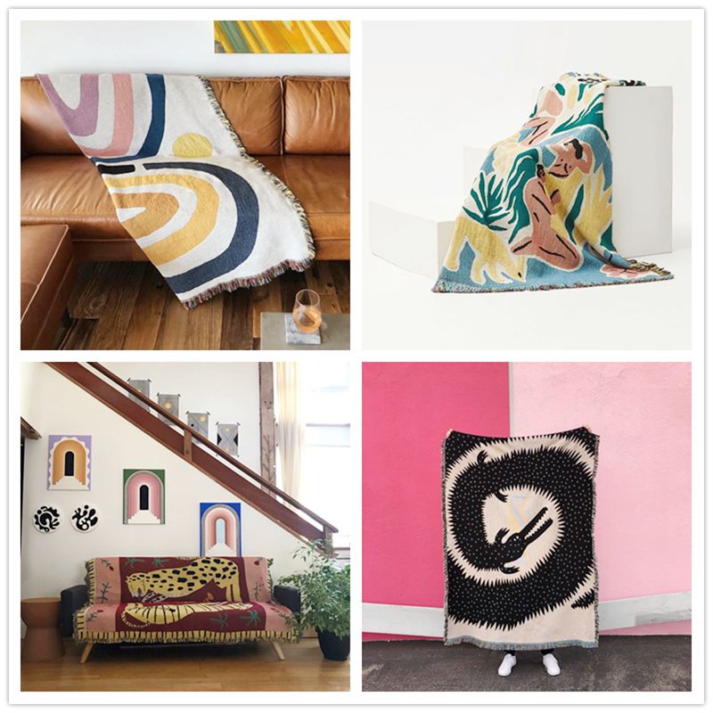 สิ่งทอเมือง Ins บ้านริมทะเลขนา - Boho Throw Blanket Fringe บทวิจารณ์และราคา