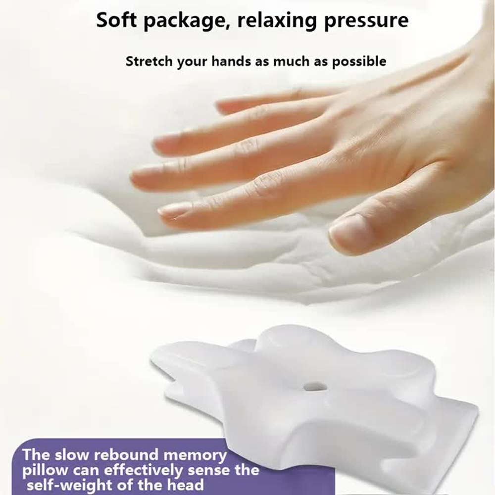 หน่วยความจําโฟมหมอนรูปผีเสื้อผ - Memory Foam Orthopedic Pillow Neck Pain บทวิจารณ์และราคา