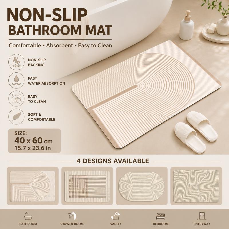 แผ่นรองพื้นอาบน้ำไดอะโตไมต์ แห - Quick Dry Diatomite Bath Mat บทวิจารณ์และราคา